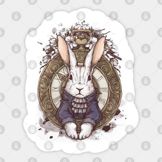 The White Rabbit Sticker by xMorfina